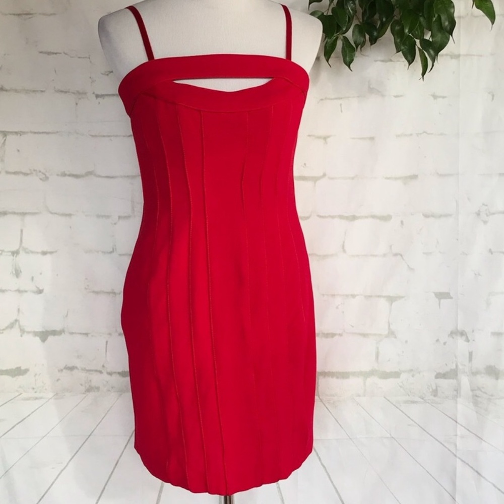 BCBG MaxAzria Rio Red ‘Jean’ cocktail dress